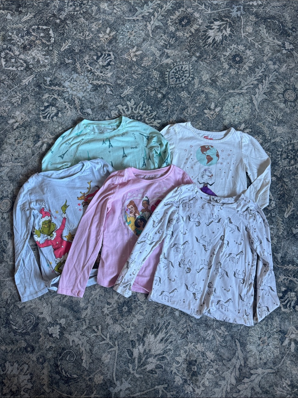 Bundle of 5 Girls Long Sleeve Tees